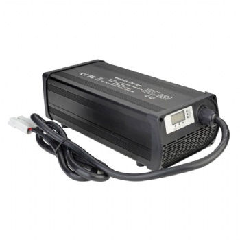 2200W Li-ion Battery Smart Charger Aluminum Case with Cooling Fan Safe and Stable Used for 48V Lithium Lipo Battery Pack